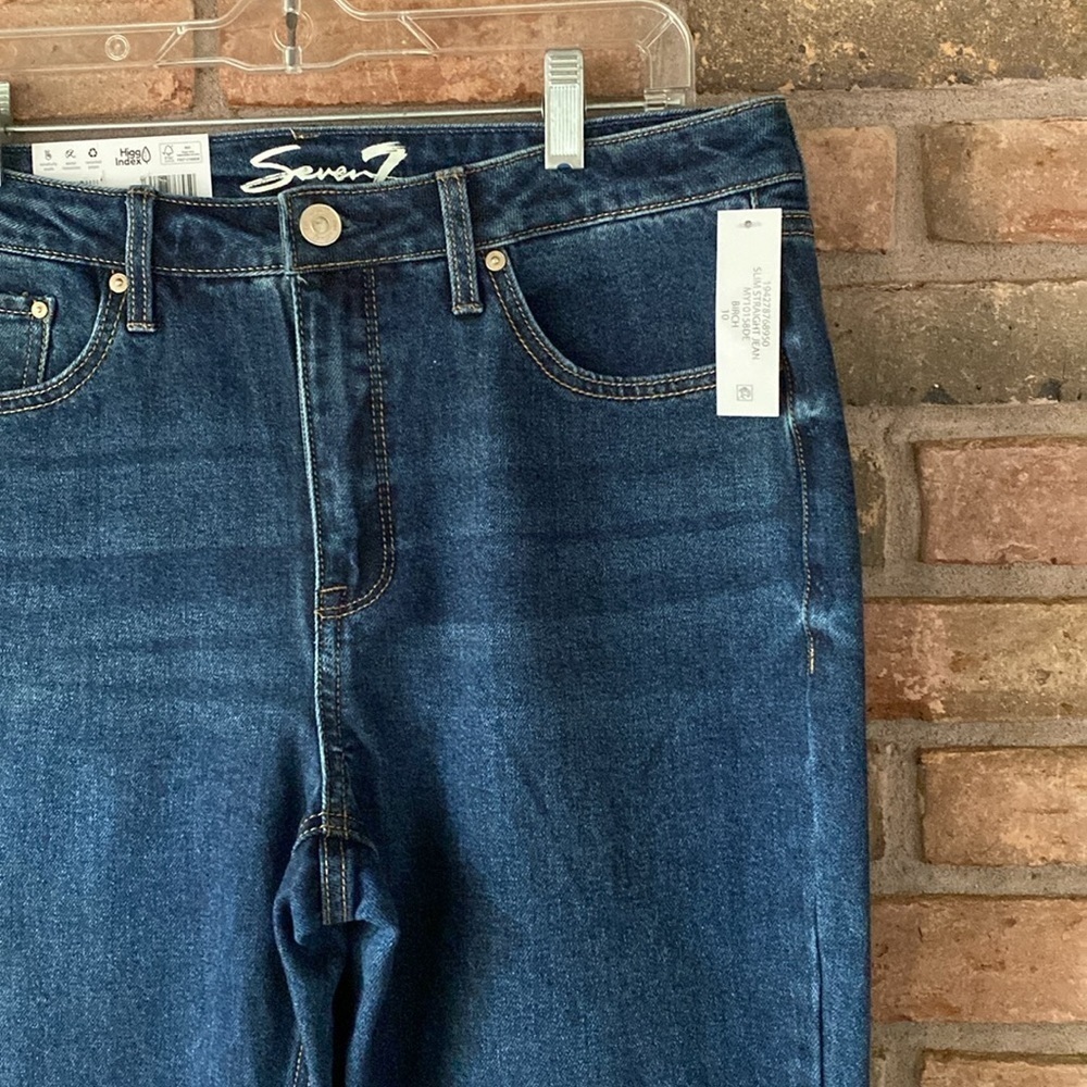 Seven7 Slim Straight Jeans Size 10 NWT - Picture 3 of 11